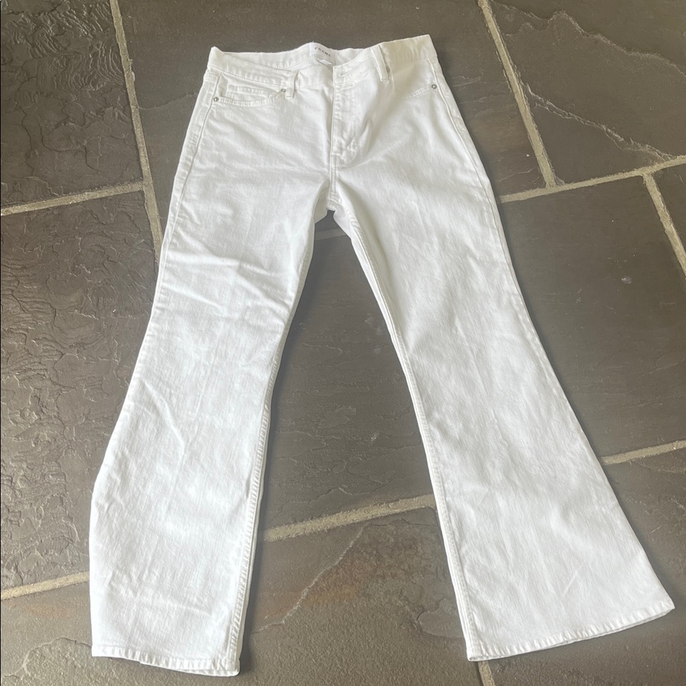Frame Denim White Flare & Wide Leg Jeans